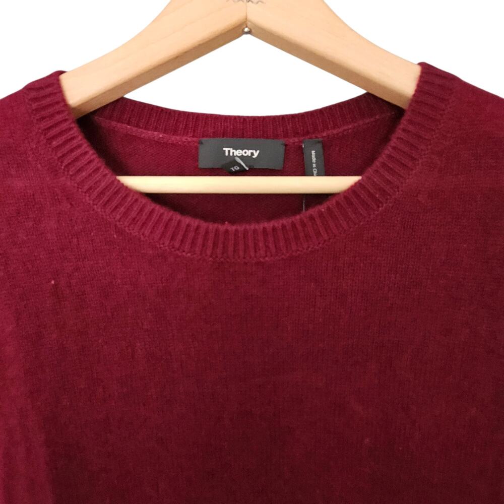 NWT Women's Theory Basic Tee Deep Cherry Feather … - image 4